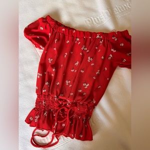 Off the shoulder floral top